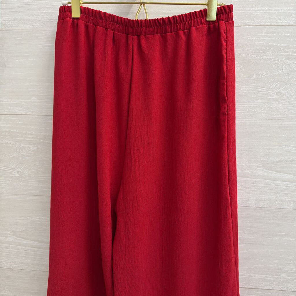 Meet Me in Santorini Red Short Sleeve Top/ Pants Set Small
