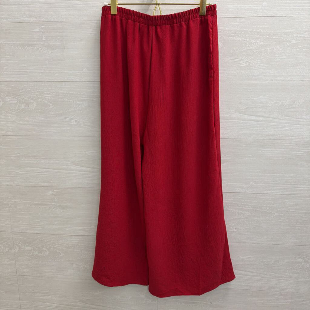 Meet Me in Santorini Red Short Sleeve Top/ Pants Set Small