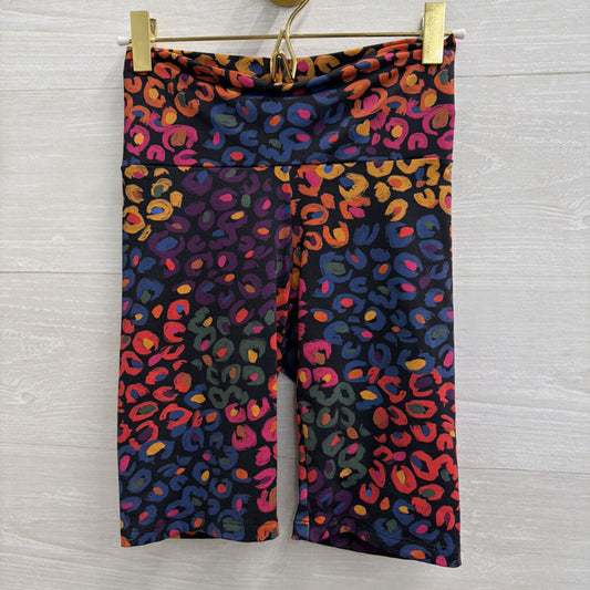 Farm Rio Black/ Multi Print Biker Shorts Extra Small
