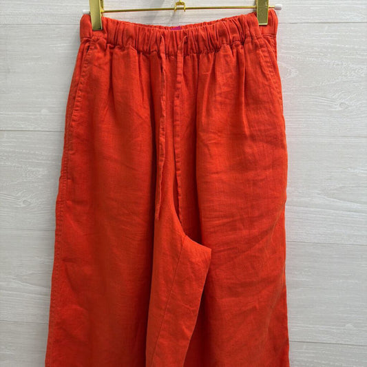 Sea Lustre Orange Wide Leg Pull On Pants Extra Small/ Small