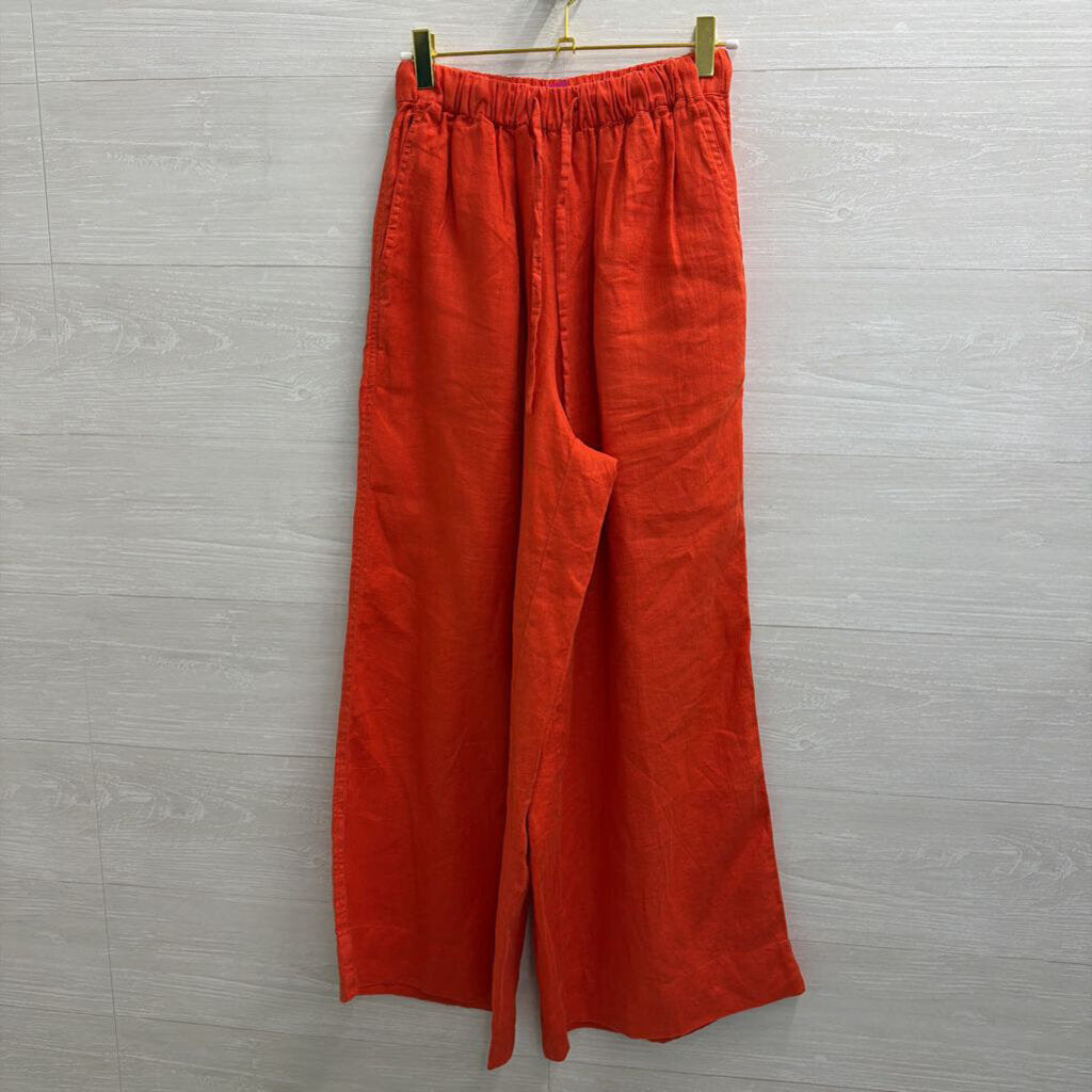 Sea Lustre Orange Wide Leg Pull On Pants Extra Small/ Small