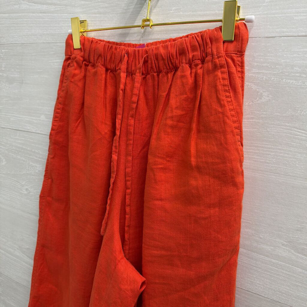 Sea Lustre Orange Wide Leg Pull On Pants Extra Small/ Small
