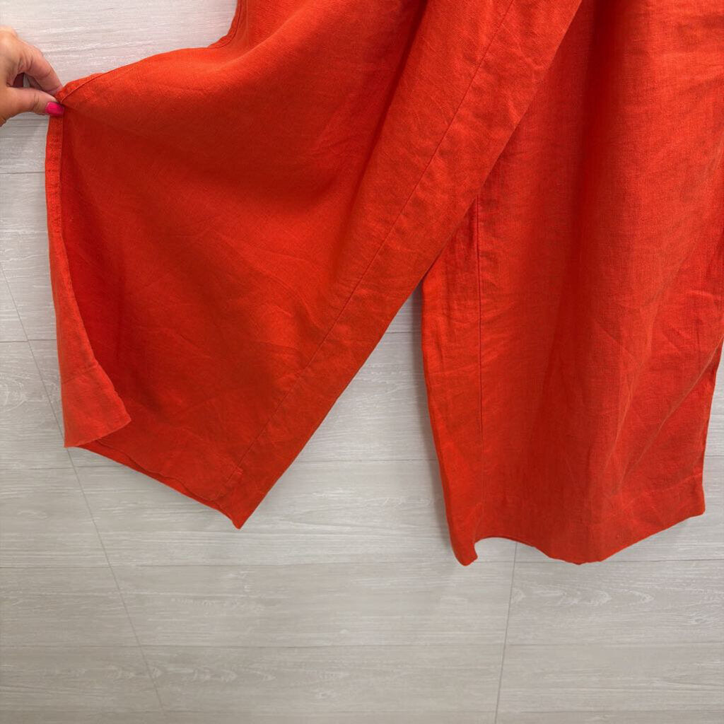Sea Lustre Orange Wide Leg Pull On Pants Extra Small/ Small
