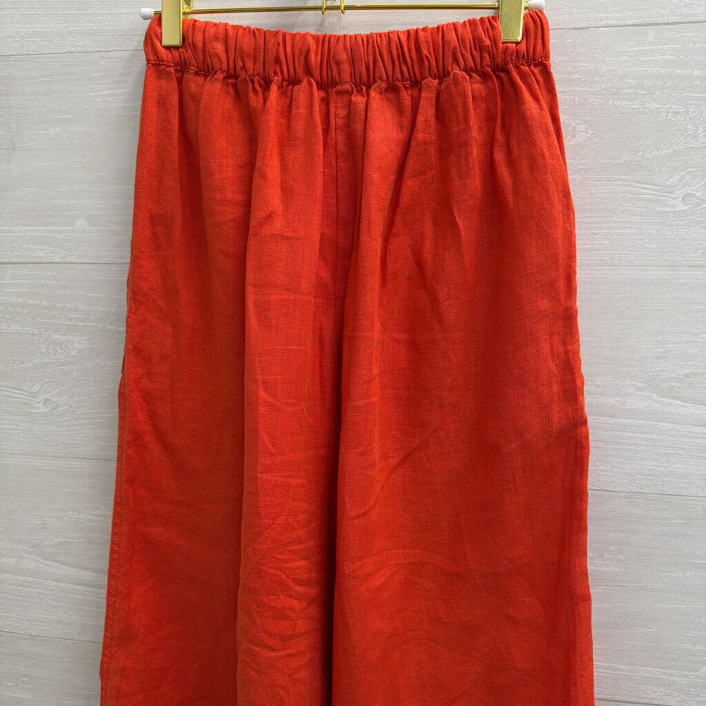 Sea Lustre Orange Wide Leg Pull On Pants Extra Small/ Small