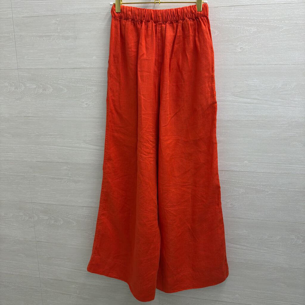 Sea Lustre Orange Wide Leg Pull On Pants Extra Small/ Small