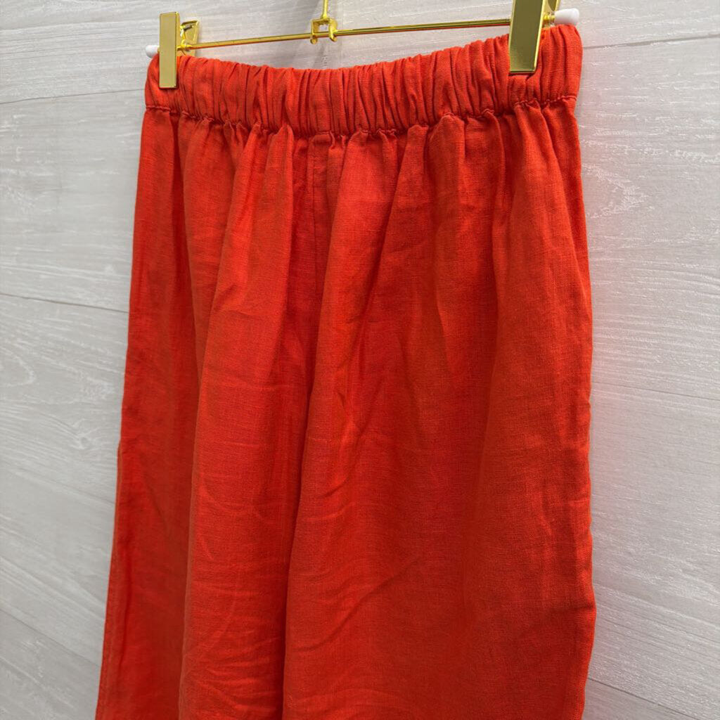 Sea Lustre Orange Wide Leg Pull On Pants Extra Small/ Small