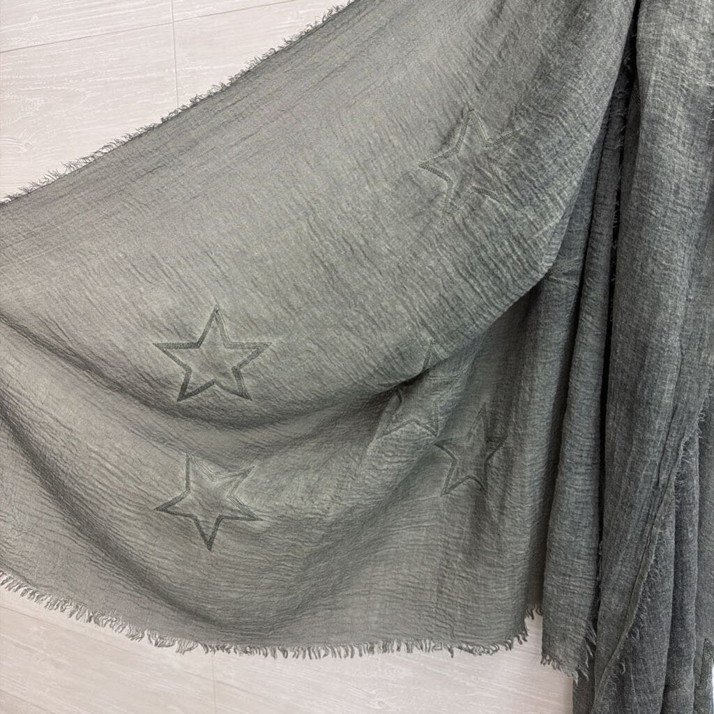 Steve Madden Grey Star Print Scarf