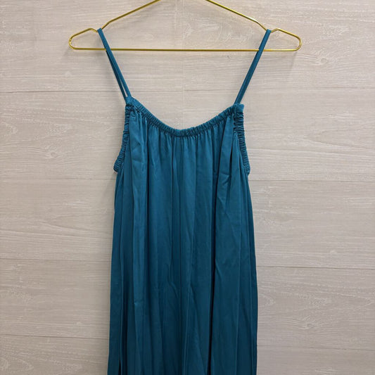 Blue Silky Wide Leg Jumpsuit Medium