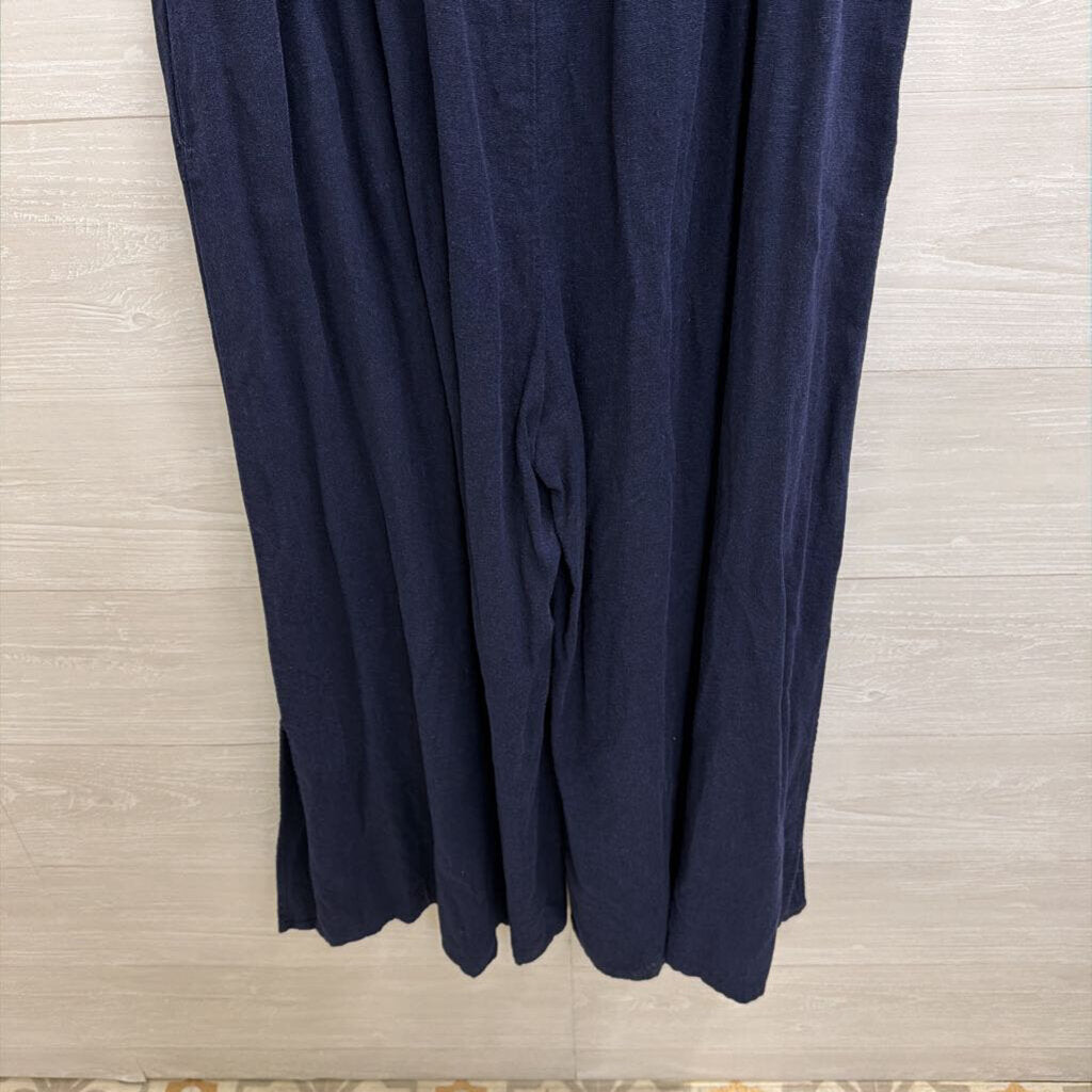 Haute Hippie Blue Wide Leg Jumpsuit Large