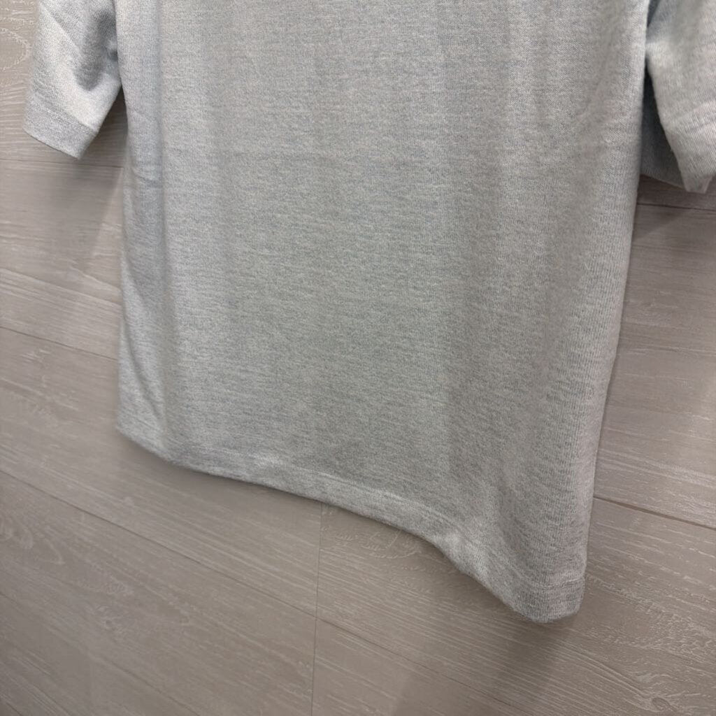 Haven Well Within Blue Short Sleeve Mock Neck Top Small