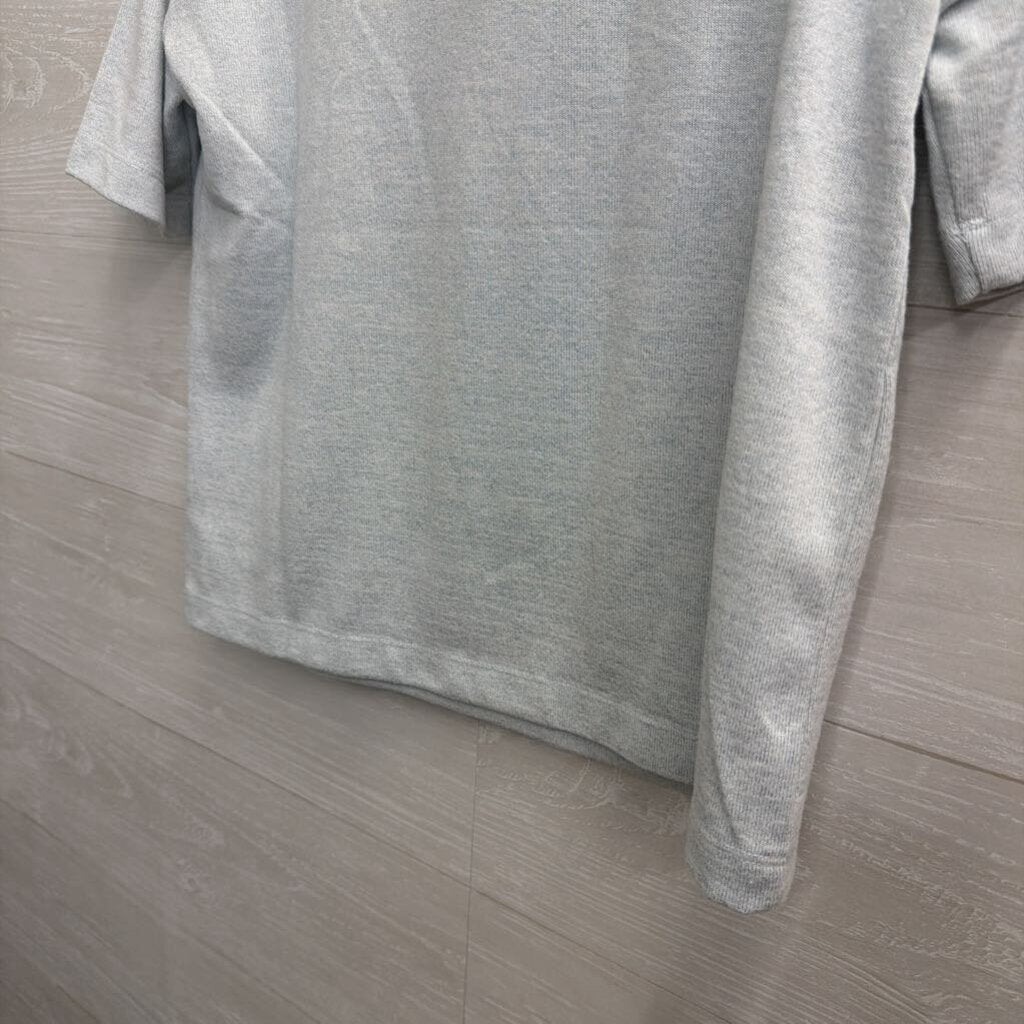 Haven Well Within Blue Short Sleeve Mock Neck Top Small