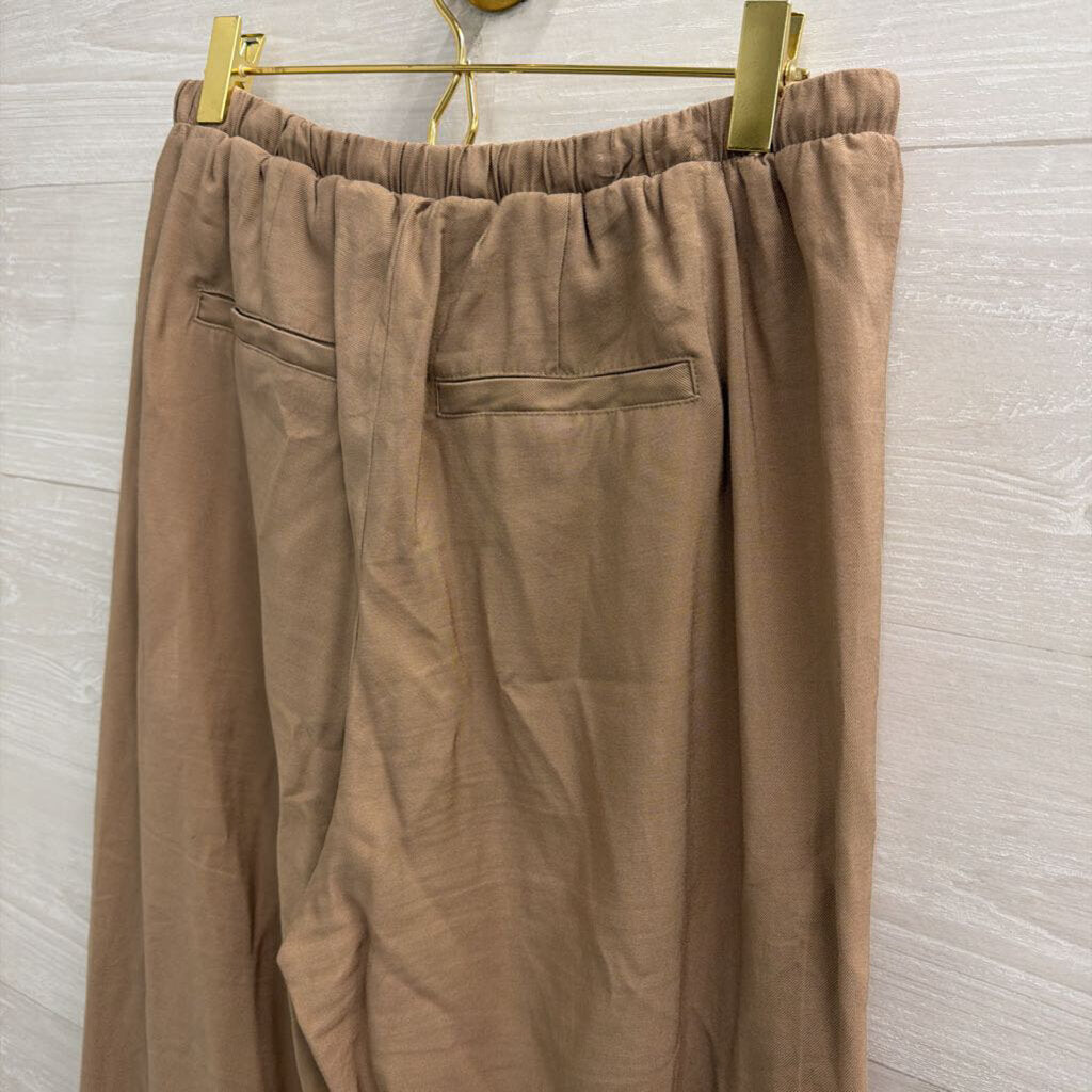 WD NY Brown Wide Leg Pull On Pants Medium