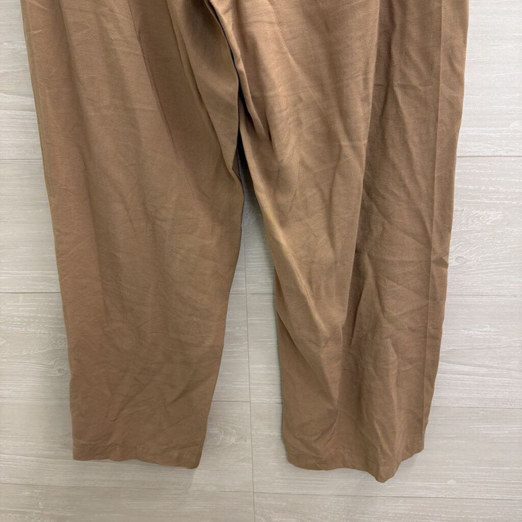 WD NY Brown Wide Leg Pull On Pants Medium