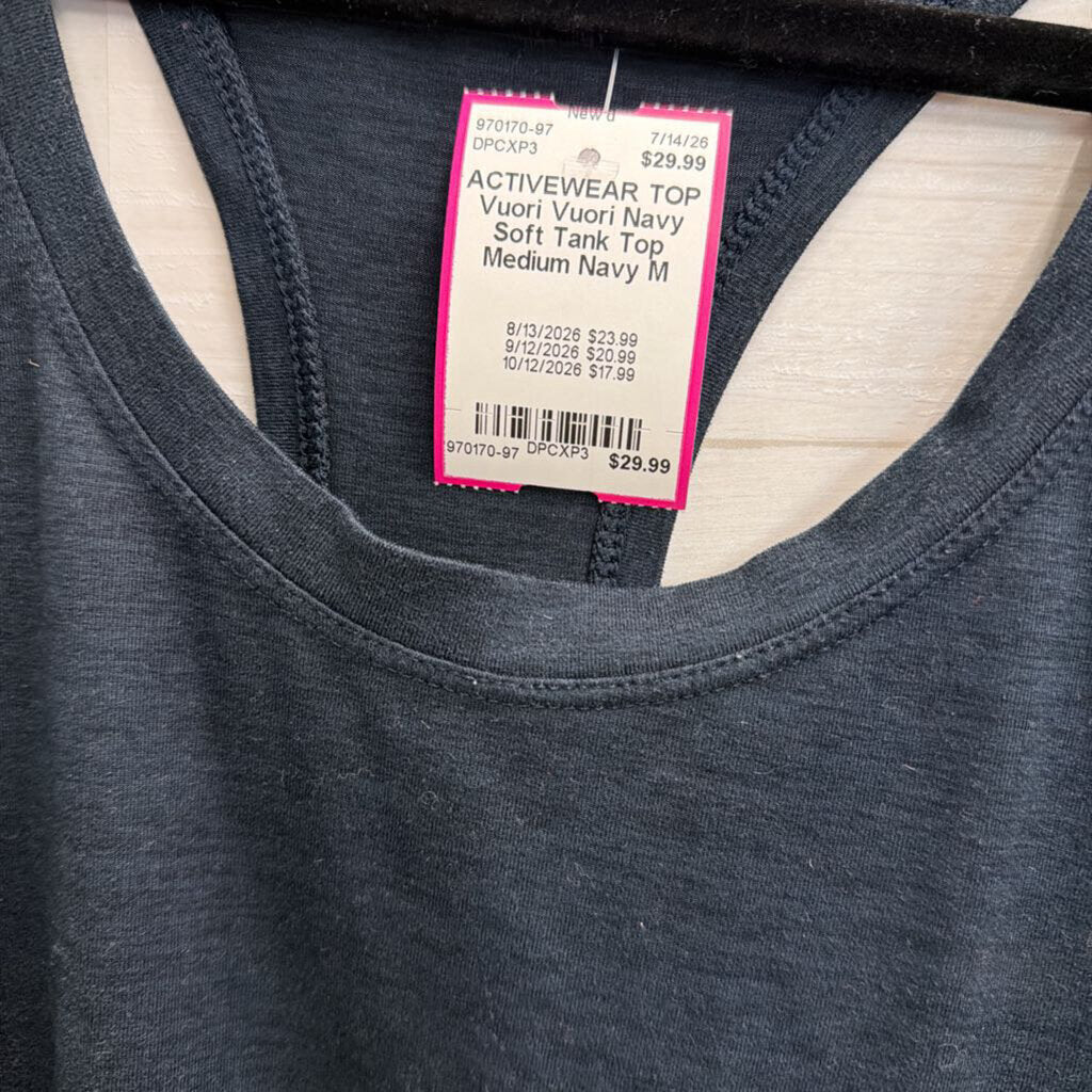 Vuori Navy Soft Tank Top Medium