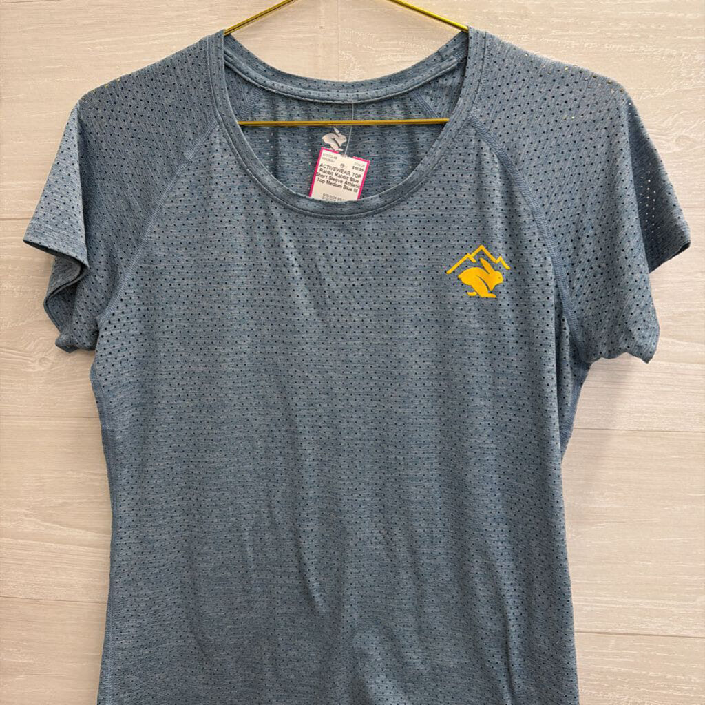 Rabbit Blue Short Sleeve Athletic Top Medium