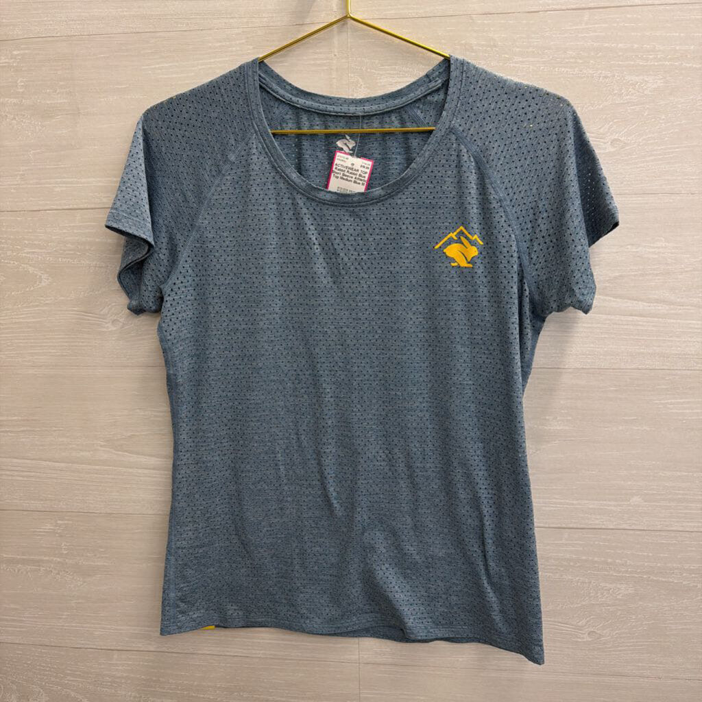 Rabbit Blue Short Sleeve Athletic Top Medium