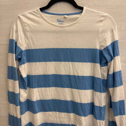 Boden White/ Blue Striped Long Sleeve Top 2