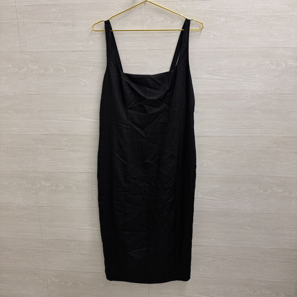 Ann Taylor Black Sleeveless Midi Dress 8
