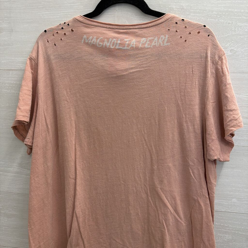 Magnolia Pearl Pink Groovy Love Short Sleeve Tee One Size