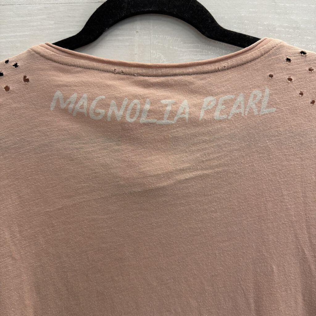 Magnolia Pearl Pink Groovy Love Short Sleeve Tee One Size