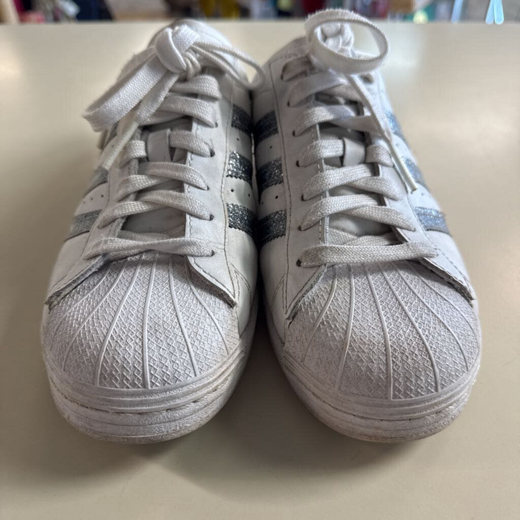 Adidas White/ Silver Superstar Mule Sneakers 8