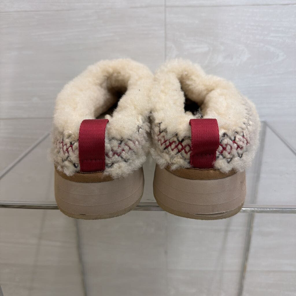 Ugg Cream Tazz Heritage Braid Platform Slippers 9