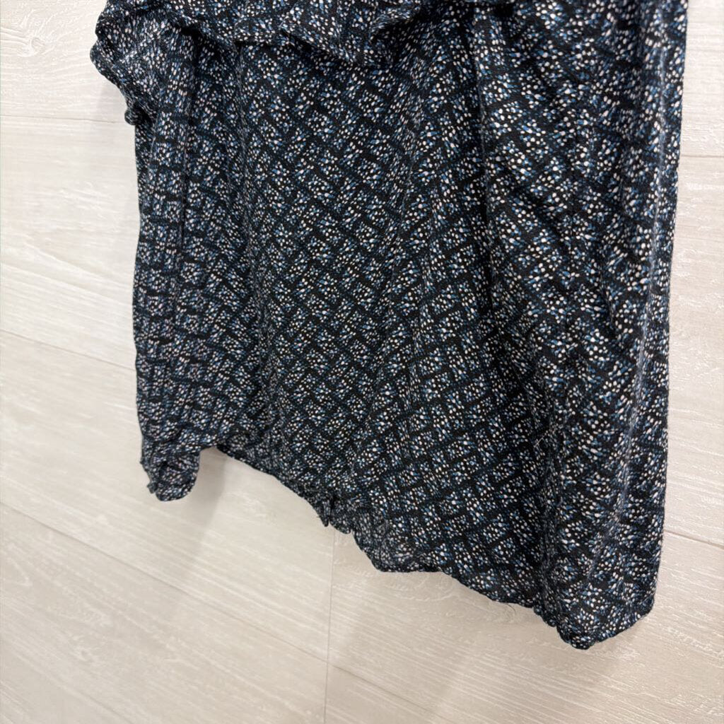 American Eagle Navy Print Cropped Tank Top Small