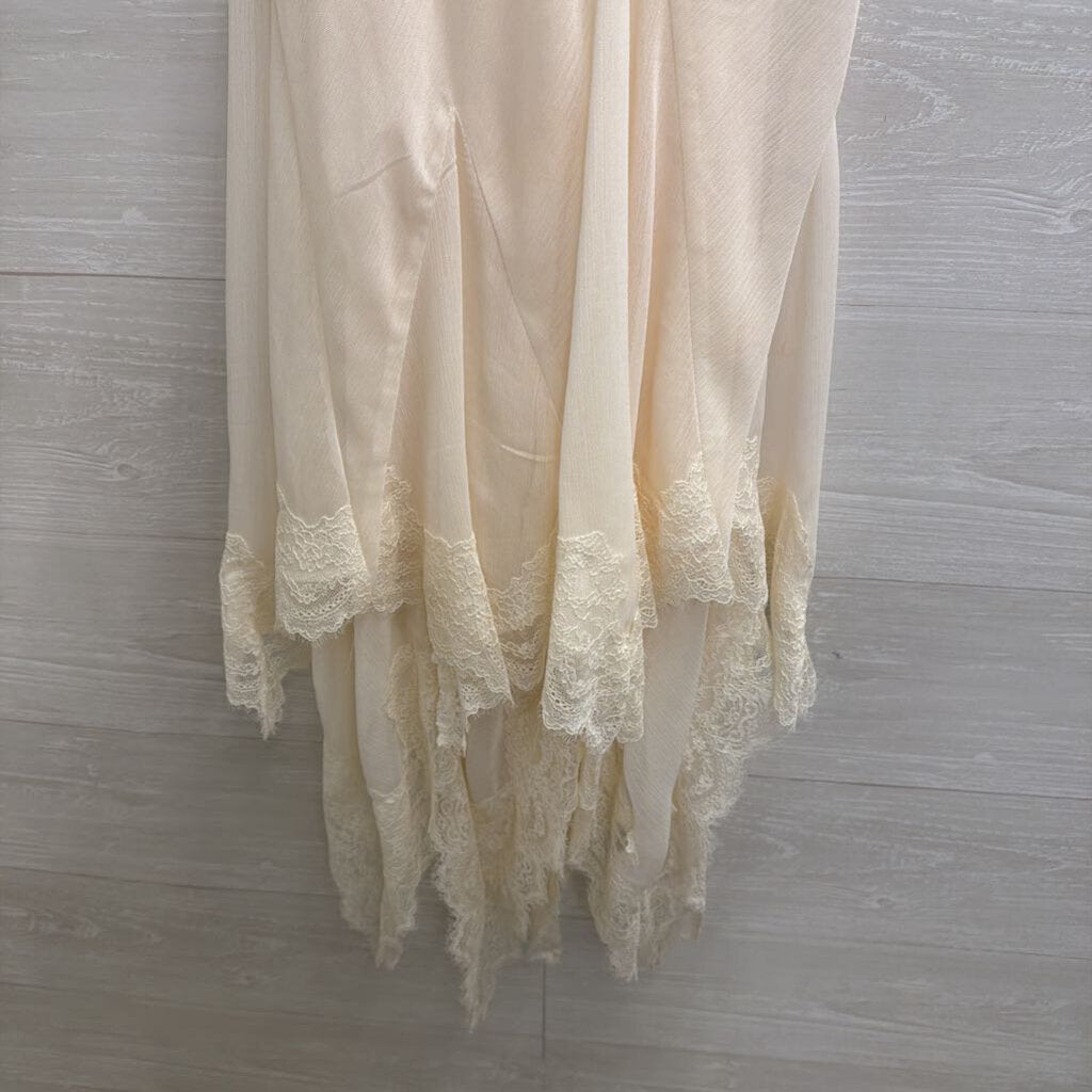Thirty Thirty White lace Detail Slip Dress Small