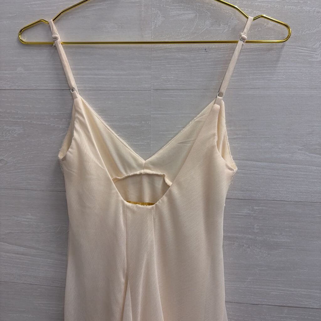 Thirty Thirty White lace Detail Slip Dress Small