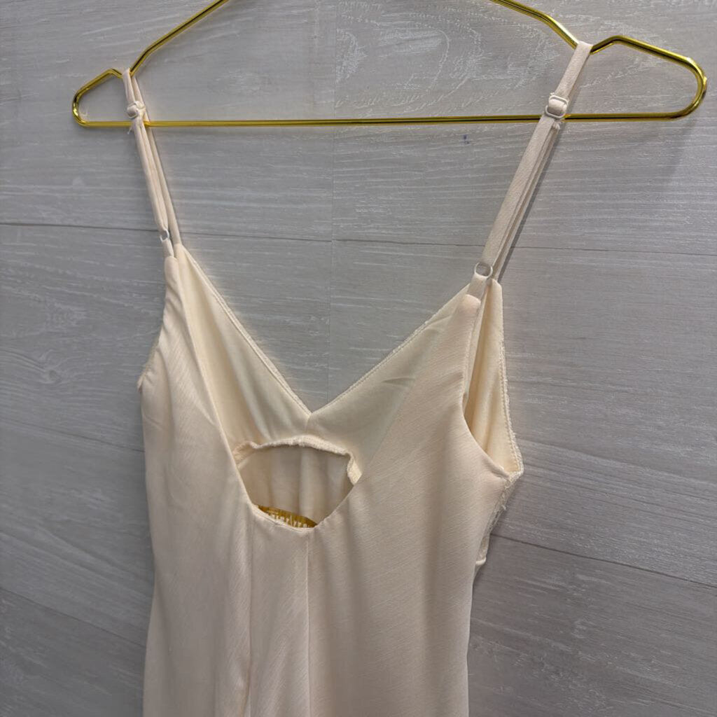 Thirty Thirty White lace Detail Slip Dress Small