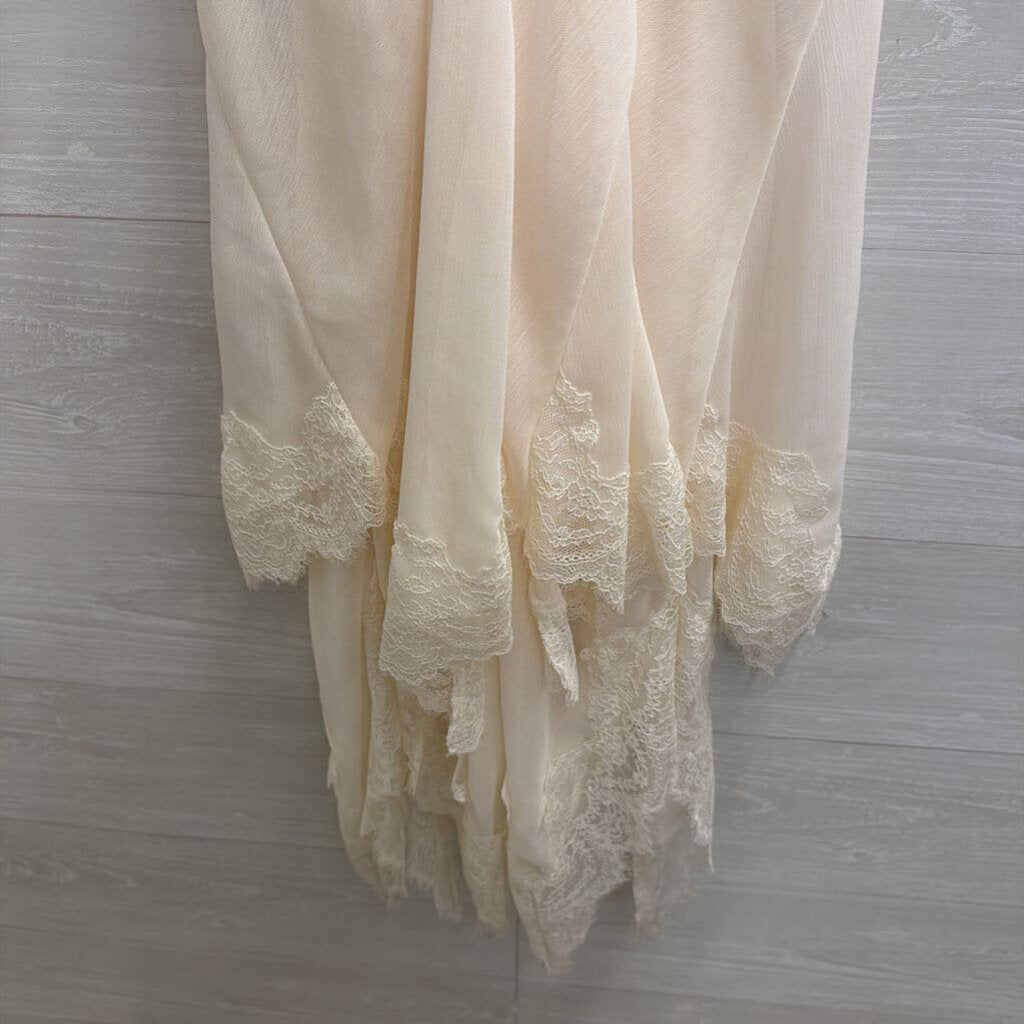 Thirty Thirty White lace Detail Slip Dress Small