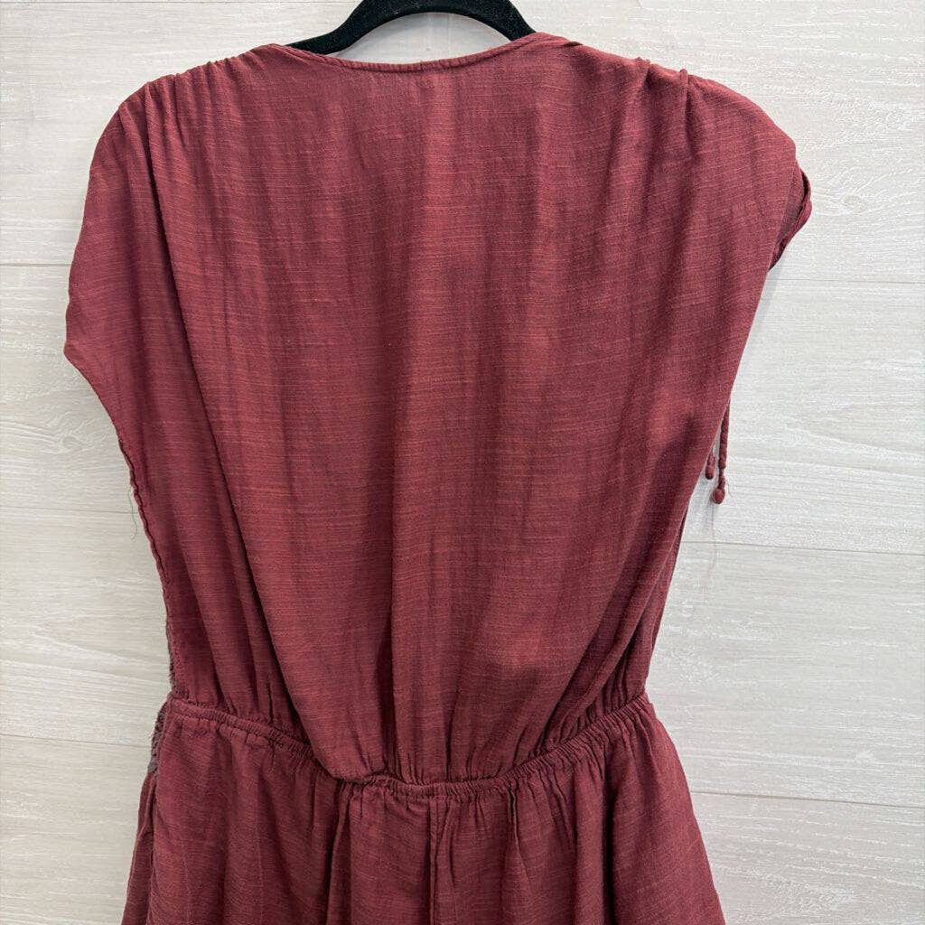 Free People Purple V Neck Weila Romper Small