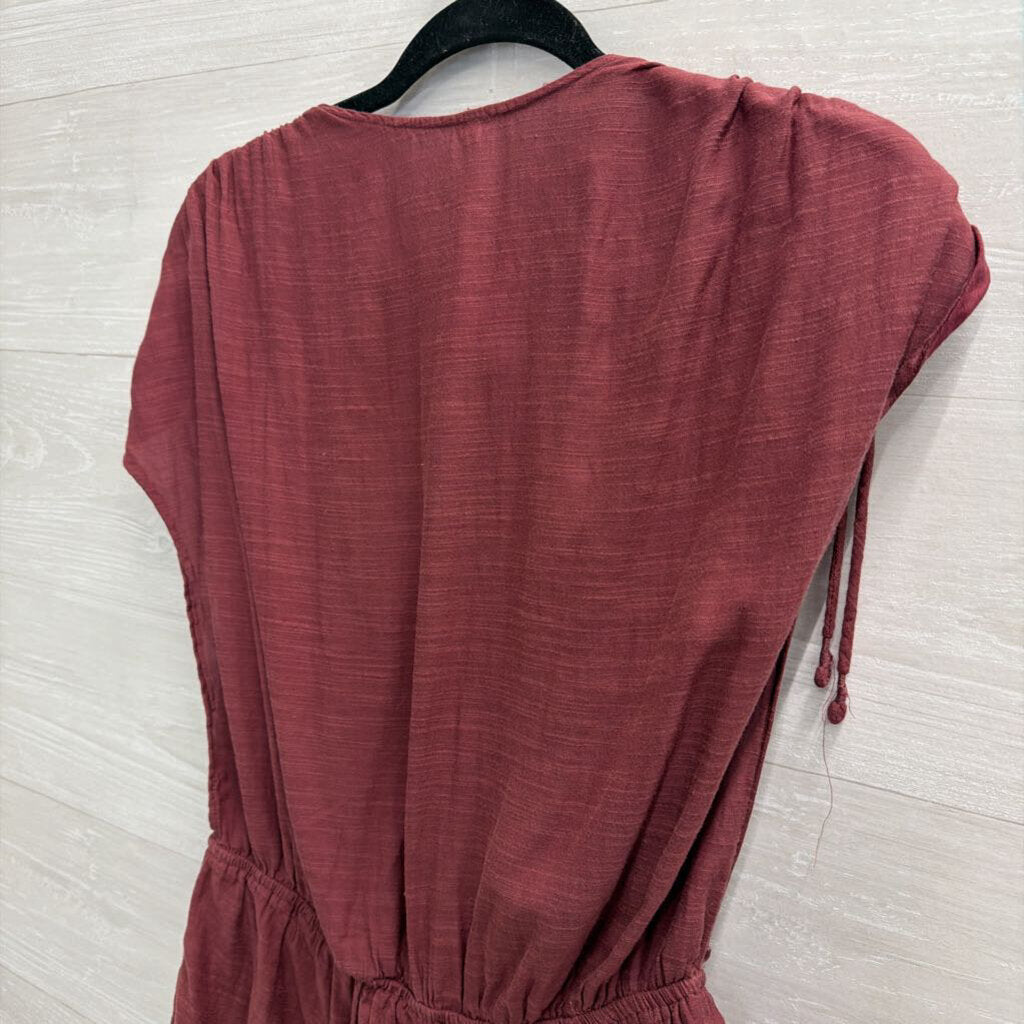 Free People Purple V Neck Weila Romper Small