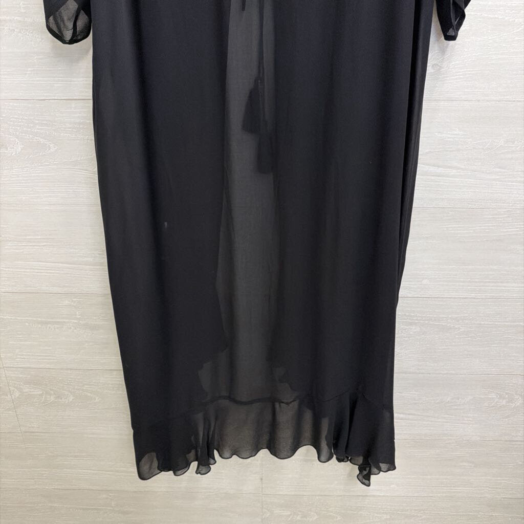 Free People Black/ Silver 'So Billie Studded Duster' One Size