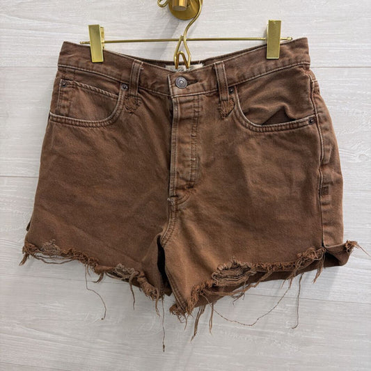We The Free Brown Denim Cutoff Shorts 27
