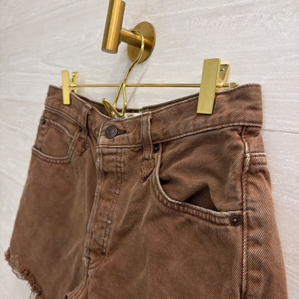We The Free Brown Denim Cutoff Shorts 27