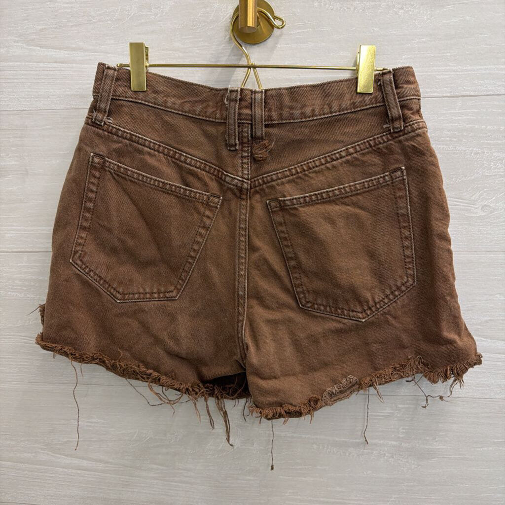 We The Free Brown Denim Cutoff Shorts 27