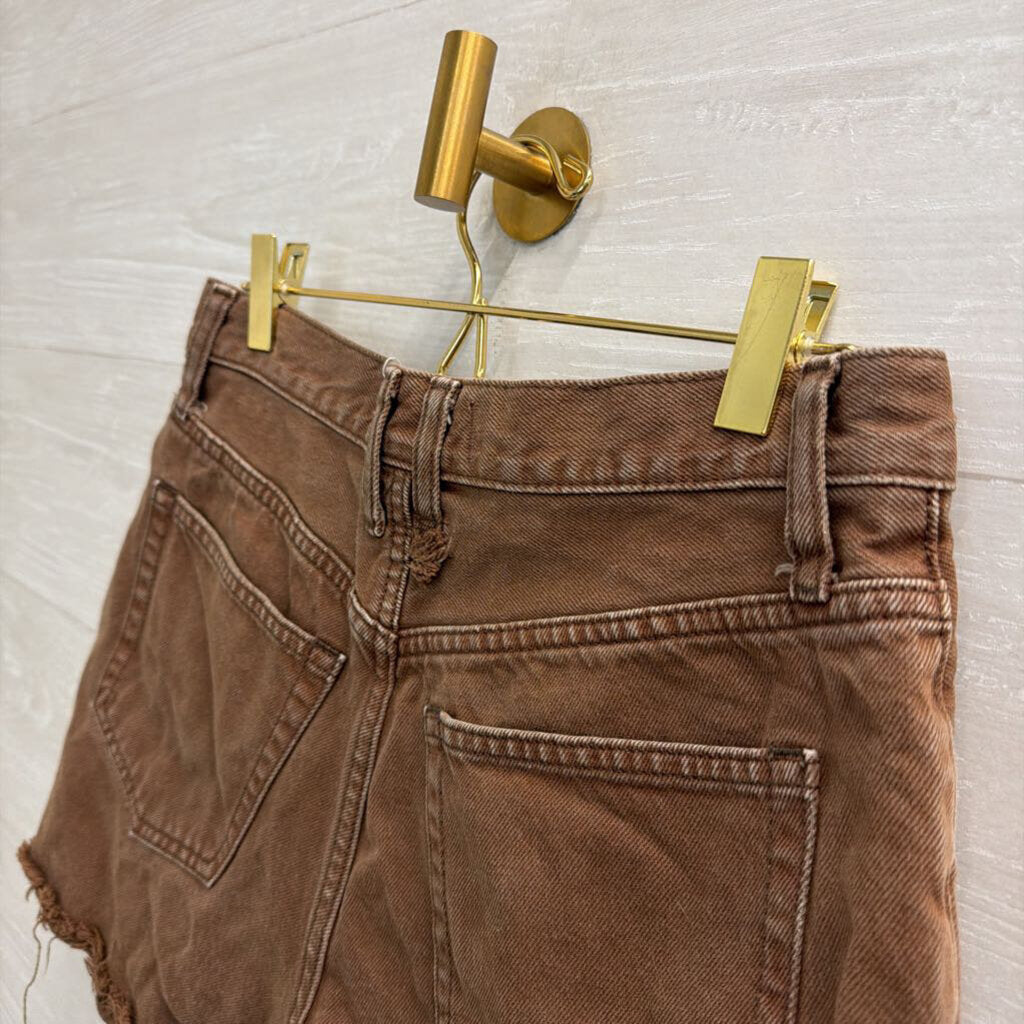 We The Free Brown Denim Cutoff Shorts 27