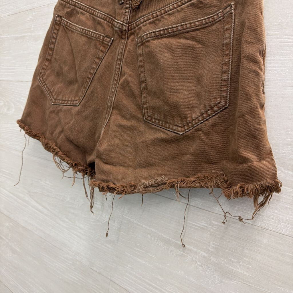 We The Free Brown Denim Cutoff Shorts 27