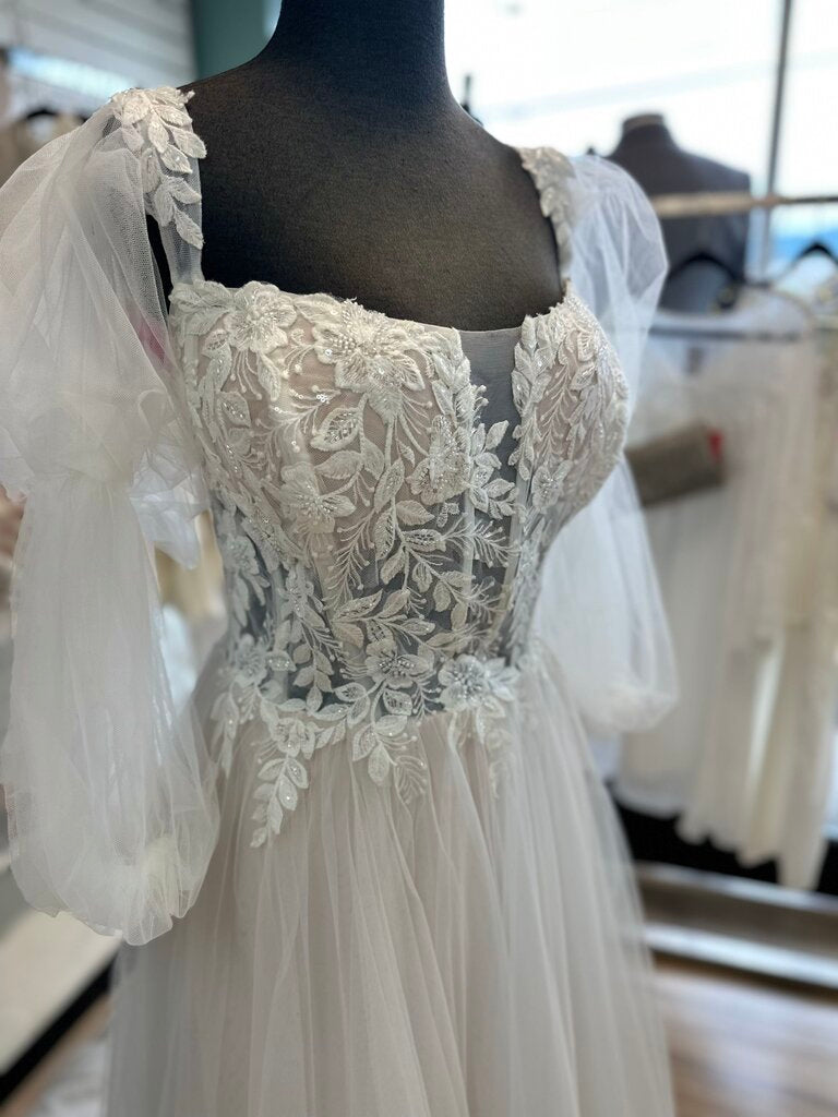Stella York Ivory Beaded Lace Long Sleeve Bridal Gown 24