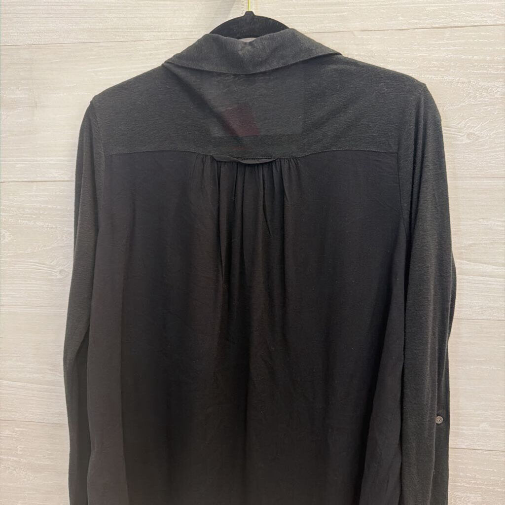 Soft Joie Black Long Sleeve Button Down Top Small