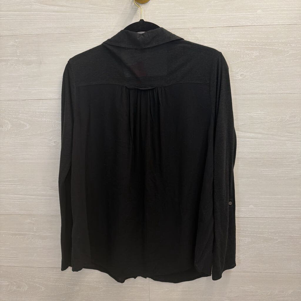 Soft Joie Black Long Sleeve Button Down Top Small