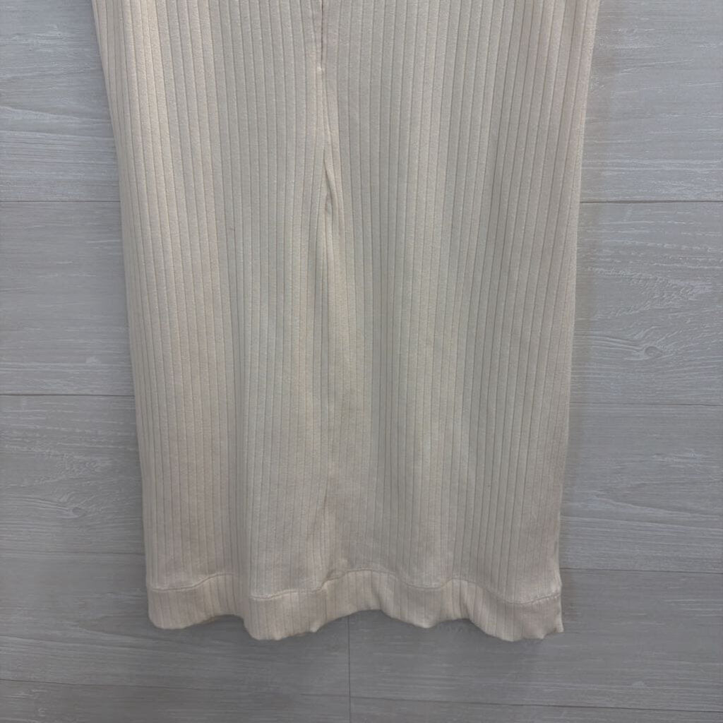 Sanctuary Cream Ribbed Sleeveless Mock Neck Dress Small