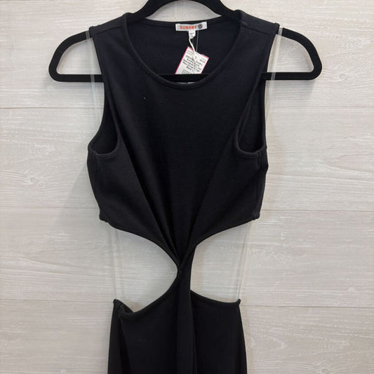 Sundry Black Sleeveless Cut Out Maxi Dress 1