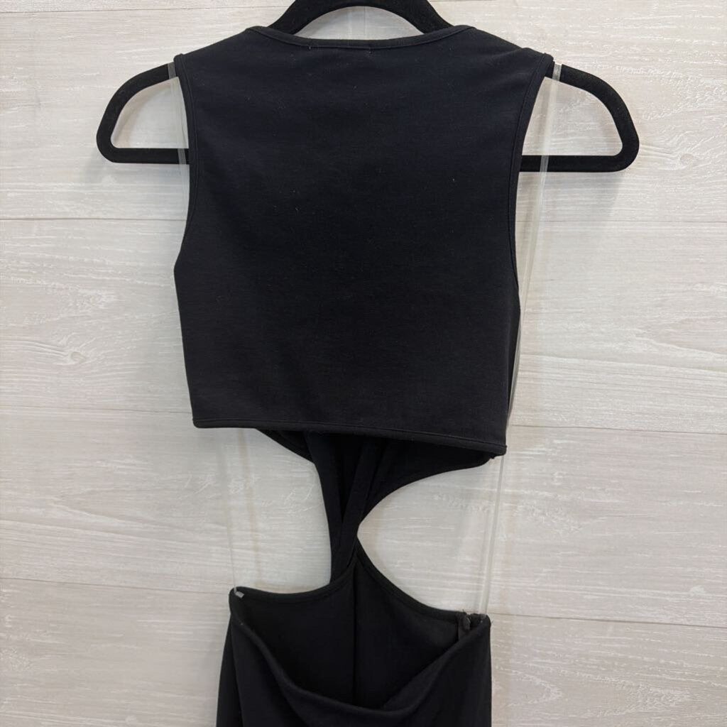 Sundry Black Sleeveless Cut Out Maxi Dress 1