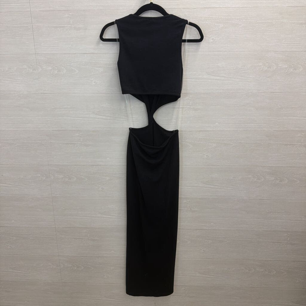 Sundry Black Sleeveless Cut Out Maxi Dress 1