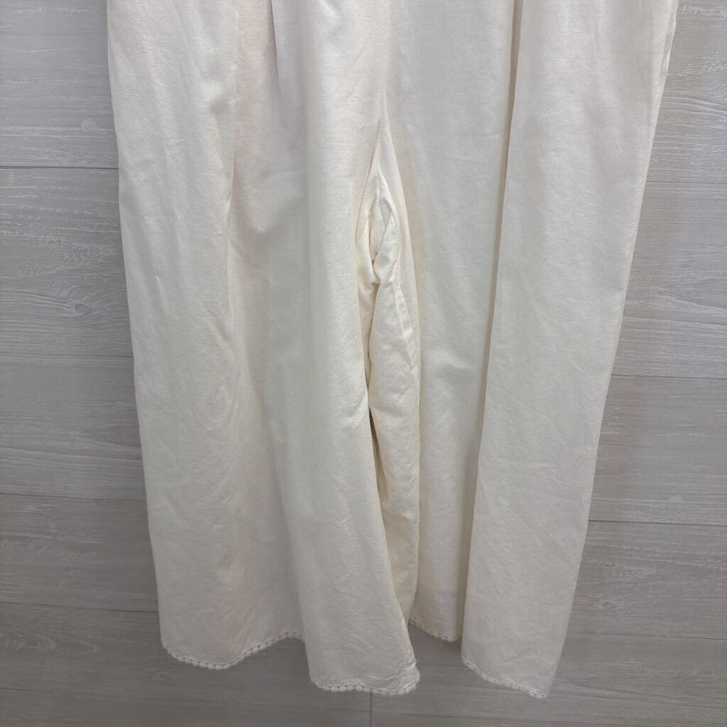 Greylin White Strapless Tie Front Jumpsuit Extra Small