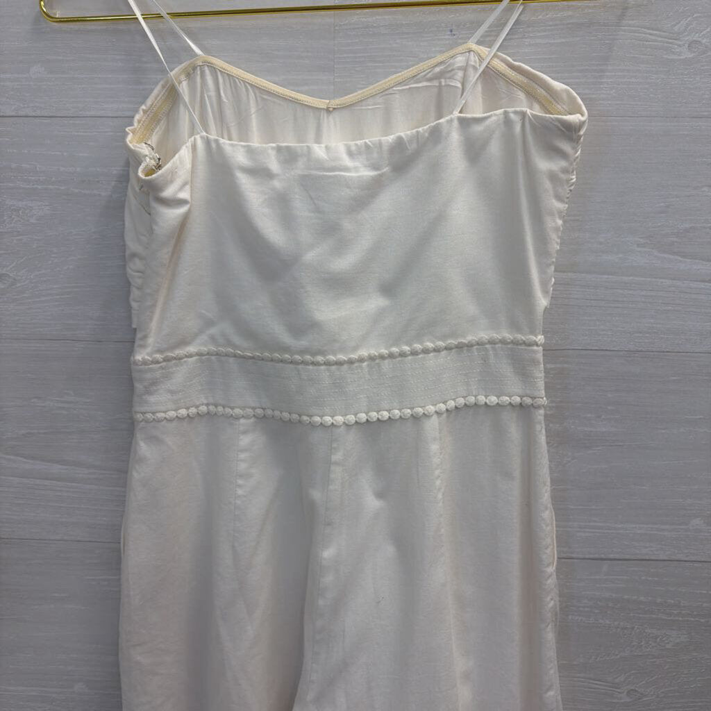 Greylin White Strapless Tie Front Jumpsuit Extra Small