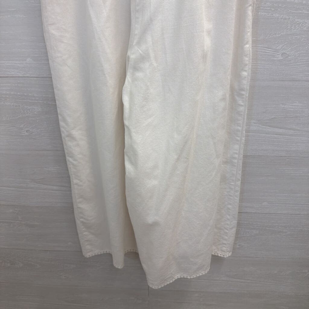 Greylin White Strapless Tie Front Jumpsuit Extra Small