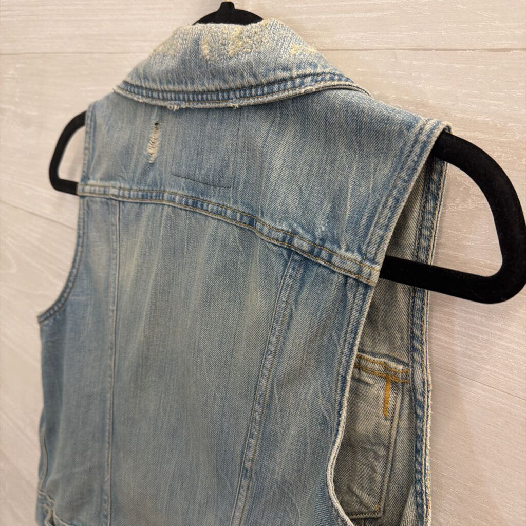 Levi Light Wash Denim Vest Small